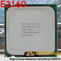 pc부품 오리지널 인텔 펜티엄 E2160 듀얼 코어 1.80GHz 800FSB 1MB 65W 65nm Socket775 데스크탑 프로세, 한개옵션0