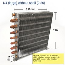 공랭식 수냉식 핀 응축기 구리 튜브 라디에이터 열교환기 쉘 없음, 3.C
