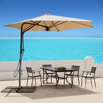 대형 폴딩 파라솔 받침대 세트 야외용 테라스 접이식 홀딩 카페, 01.원터치폴딩파라솔-레드