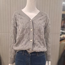꼼빠니아 23FW 간절기 꽈배기 니트 가디건 간절기 가을 겨울 CADW0-WSC440