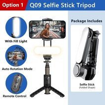 휴대폰 스마트폰용 짐벌 스틱 삼각대 무선 블루투스, Option 1