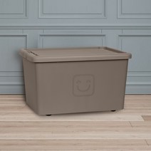 플랜비 특대리빙박스 50L 라이트브라운 바퀴장착 정리함
