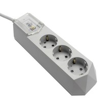 아이정 고용량 누전차단 멀티탭 3구 그레이, 1.5M
