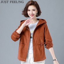 JUST FEEL!NG 중년 간절기 아우터 숏 야상 여성 봄 점퍼 빅사이즈 오버핏점퍼 4050대 어머니 자켓