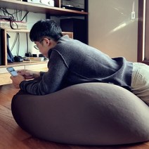 빈백소파 1인용빈백 쿠션소파 덕힙D505, 베이직브라운