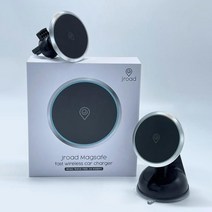 제이로드 맥세이프 차량용 고속 무선충전기 거치대, 블랙