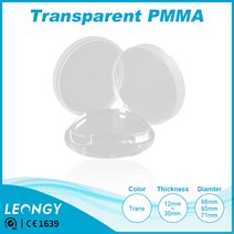 CAD/CAM PMMA Block dental AG치과재료 치아보철 투명교정 기능성 치과 전용 개인화 치과 부목 dental splint 이갈이 (Bruxism)투명수지접시, AG, 투명색/TRANSPARENT, 30mm