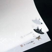 구름한지 꽃과나비편선지 A4 5매 인쇄한 연무지 편지지 출력용, 꽃과나비편선지1