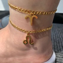 조디악 여성용 발찌 구두 팔찌 로그인 별자리 스테인레스 스틸 보헤미안 쥬얼리 비치 액세서리