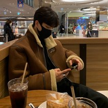 남자 양털 스웨이드 무스탕 남성 빅사이즈 무스탕