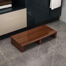 싱크대 키높이 발판 사무실 넓은 발 받침대 원목 다리 올리는의자 주방 디딤돌 책상 디딤판, 60X30X11[브라운]3지지대