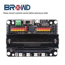 마이크로 비트 확장 보드 Robotbit V2.0 스마트 자동차 프로그래밍 로봇 파이썬용 DIY, 한개옵션0