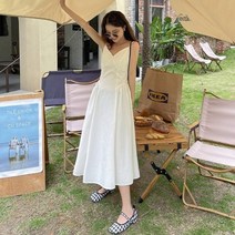 비닐하우스 커버 정원 야외 식물 성장 집 커버프렌치 스타일 끈 나시 미디 롱 스커트 올해 유행 치마 고, 03 White_01 Average size