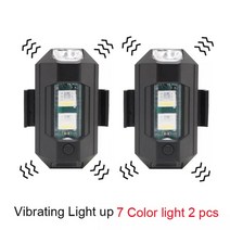 오토바이 개조 드론 LED 플래시 위치 무선 조명 RC 고정익 항공기 헬리콥터 DIY 부품, 06 vibrating light  2pc