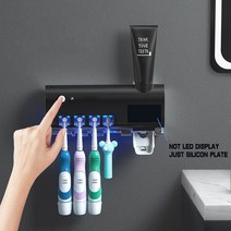 자동 치약 짜개 핸드크림 벽걸이 형 칫솔 홀더 자동 치약 압착기 디스펜서 열 살균기 욕실 액세서리 세, 03 Black B