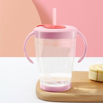 베로베로 트라이탄 안심 모둘형 빨대컵/국산/어린이집 물병/유치원/어깨끈포함, 분홍 M.2 (흘림방지형) 캐릭터없음