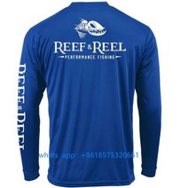 암초 릴 남성 낚시 긴 소매 셔츠 야외 활동 하이킹 태양 보호 성능 Camisa De Pesca 2023, 08 8_02 M