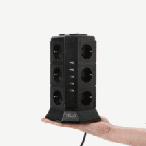 텔로 고용량 usb 타워 멀티탭 캠핑 디자인 대용량 전기 콘센트 12구/17구, 텔로 타워 멀티텝 17구, 민트