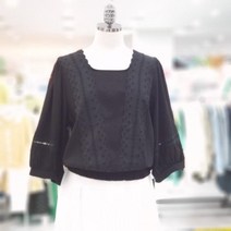 ab.f.z sh06 레이스 포인트 칠부 블라우스 DDIX2ZB31