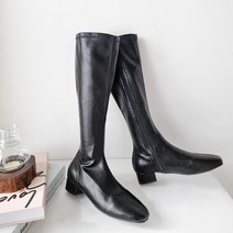 발편한 슬림핏 스판 2cm 여성 롱부츠