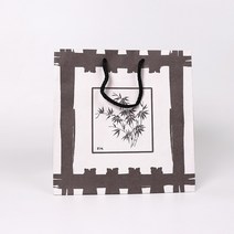 [KM] 초밥 도시락 포장 배달 쇼핑백 대나무 디자인 1박스 200장, [KM] 대나무 초밥 쇼핑백 200장