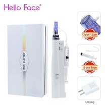 괄사 갈바닉 리프팅 림프순환 IPL LDM 하이푸 테라노바 미세전류 고주파마사지기, 우리와 10pcs 12 핀
