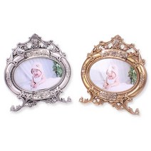 돌사진 J 왕관 타원액자 주석 램덤발송