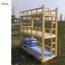미니 3층 침대 삼층침대 다층형 삼자매 삼형제 3인용, 파인우드 3층침대 1.7x0.7x1.9m