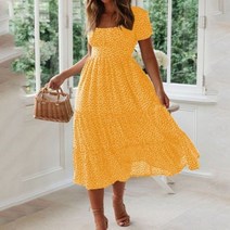 뷔스티에 원피스 Vestidos 빈티지 프린트 퍼프 슬리브 여름 비치 스위트 드레스 캐주얼 스퀘어 칼라 플로랄 맥시 롱 축제