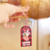 크리스마스 디자인택 포장 세트 (48개입 컬러풀믹스), 단품