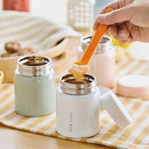 이유식 죽 보온보냉 미니 도시락 푸드자 보온보냉죽통 이유식통, 280ml화이트