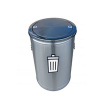 사무실 스텐 휴지통 대형 원형 업소용 쓰레기통 100L ET+4681EA, 100리터 450_740