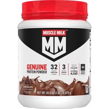 Muscle Milk 머슬밀크 정품 단백질 파우더 초콜릿 1 93파운드 12인분 32g, 8