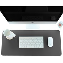 가죽 데스크매트 코르크 바닥 책상패드, 모던그레이