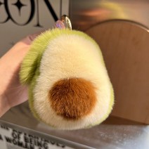 아보카도 키홀더 키링 커플 자동차 렉스 가방 걸이 귀여운 부드러운 퐁신한, 발 없는 아보카도
