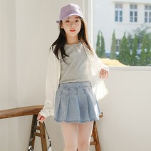 핑크비 텐즈치마바지 숏기장 데님 여름 주니어 초등학생 중학생 여아옷 15~21호