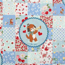 유와 마츠야마 아츠코 팬시 애니멀 프린트 30수 원단 4 color, B-라이트블루