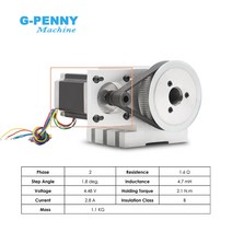 가공 미니 CNC 라우터용 ER32 청크 4 축 분할 헤드 회전 6:1 A 키트 목재 작업 조각 기계, 한개옵션0