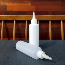 다담 HDPE 200ml 원통 뾰족캡 용기 리필 공병 소스 양념 미술 물감 세차 소분 통, [용기X] 검정 뾰족캡(24파이 일체형)