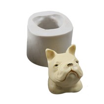 실리콘 폰단트 몰드 DIY 수제 비누 만들기 용품 불독 울프독 사자 머리 케이크 장식 양초 몰드 플렉스