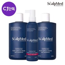 [CJ단독][삼삼소금] 스칼프메드 블루샴푸 400ml x2+블루트리트먼트1개 추가, 없음