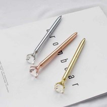 갓샵 보석볼펜 2종 다이아몬드볼펜 진주볼펜 특이한펜, 진주/골드
