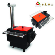 바베큐 그릴 난로 SL-710 SL-711 캠핑용 낚시 화목난로 취사+난로 캠핑 낚시 바비큐 간편조립 이동바퀴