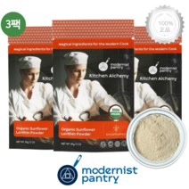 [3팩] 모더니스트팬트리 유기농 해바라기 레시틴 파우더 50g Non GMO Lecithin, 1개, 기본