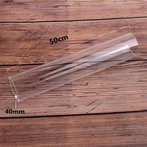 3PCS 50cm 길이 16-50mm 아크릴 파이프 투명 플렉시 유리 튜브 물고기 탱크 수족관 용품 정원 수경법 물 파이프 DIY, 40mm Outer Dia