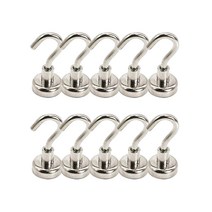 리미트 초강력 네오디움 자석 걸이 다용도 후크 고리, 자석후크 25mm (10개입)