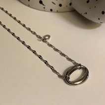 [남녀공용][당일출고] 링핑 이니셜 오링목걸이 제작목걸이 우정목걸이 명품 커플 얇은체인 목걸이