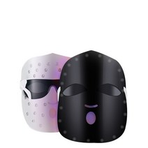 Kiboer LED 마스크 근적 외선 3컬러 여드름케어 피부진정 톤업 가정용 피부관리기 USB식충전 블랙+화이트, 화이트, Kiboer016