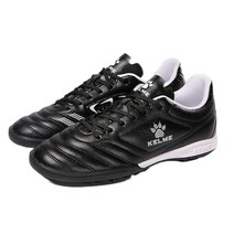 켈미 KELME 잔디 축구화 실내/실외 어린이 및 성인 사이즈 - 축구 클리트 풋살 스니커즈 블랙.
