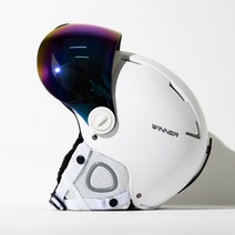 윈터 위너 스키 스노우보드 고글 일체형 헬멧 가벼운 경량, 블랙